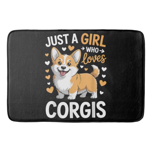 Tapis De Bain Juste Une Fille Qui Aime Les Corgis (Devant)