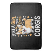 Tapis De Bain Juste Une Fille Qui Aime Les Corgis (devant Vertical)