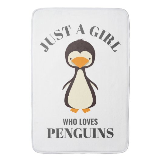 Tapis De Bain Juste une fille qui aime les pingouins (devant Vertical)