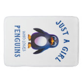 Tapis De Bain Juste une fille qui aime les pingouins (Devant)