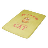 Tapis De Bain Juste une fille qui aime son chat (Angle)