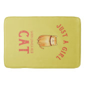 Tapis De Bain Juste une fille qui aime son chat (Devant)