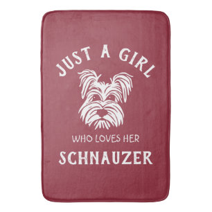 Tapis De Bain Juste une fille qui aime son Schnauzer