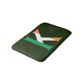 Tapis De Bain K Monogram superposé sur Irish Flag bmcnt (Angle)