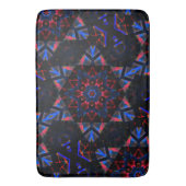 Tapis De Bain Kaleidoscope avec hexagone, dégradé bleu à saumon (devant Vertical)