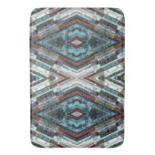 Tapis De Bain Kaleidoscope Brown Et Bleu (devant Vertical)