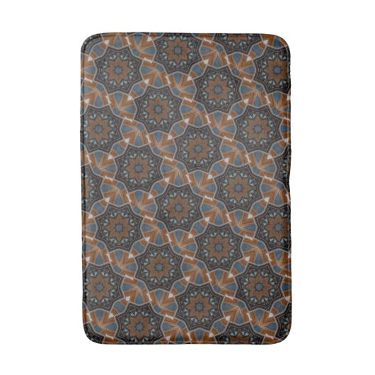 Tapis De Bain Kaleidoscope Brown Star motif petit HB diag (Devant (Vertical))