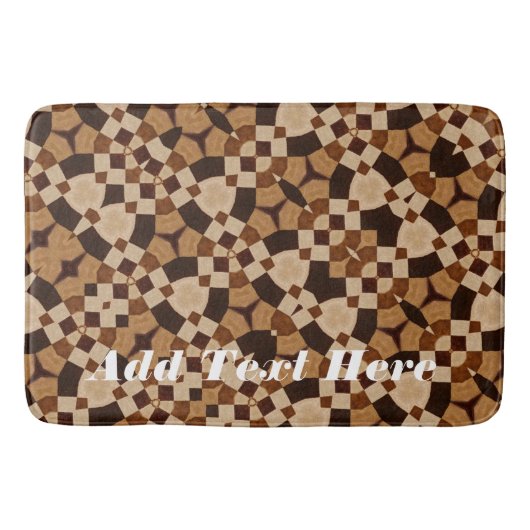 Tapis De Bain Kaleidoscope géométrique dans les tons Brown (Devant)