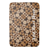 Tapis De Bain Kaleidoscope géométrique dans les tons Brown (devant Vertical)