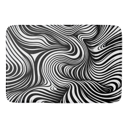 Tapis De Bain Kaleidoscope monochrome (Devant)