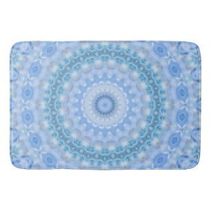 Tapis De Bain Kaleidoscopic summer circle mosaic print blue colo