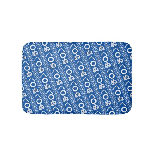 Tapis De Bain Kamawanu Edo-Style Graphic Pattern (Devant)