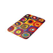 Tapis De Bain Kandinsky Farbstudie Cercles Carré Quadrate Art (Angle)