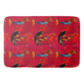 Tapis De Bain Kandinsky Red Black  Abstract Art (Devant)