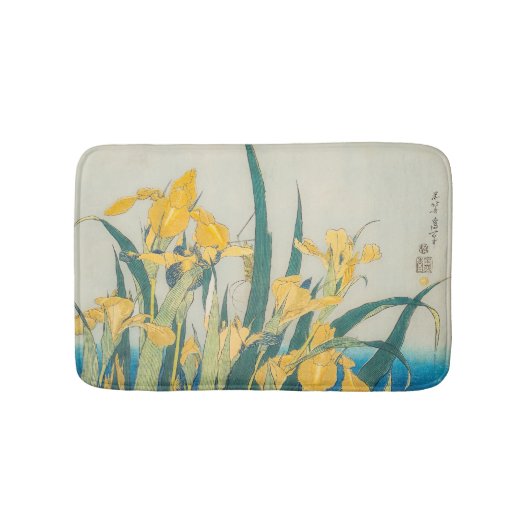 Tapis De Bain Katsushika Hokusai - Grasshopper et Iris (Devant)