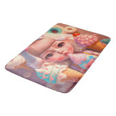 Tapis De Bain Kawaii fille mignonne avec des glaces (Angle)