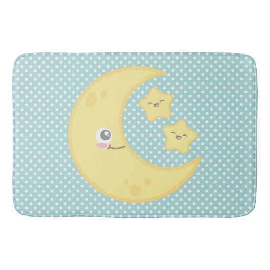 Tapis De Bain Kawaii Moon & Stars Bath Mat (Devant)