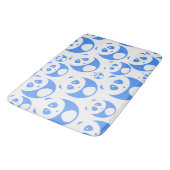 Tapis De Bain Kawaii Panda bébé bleu et blanc modèle (Angle)