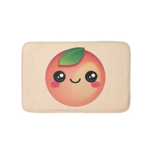 Tapis De Bain Kawaii Peach Bath Mat (Devant)