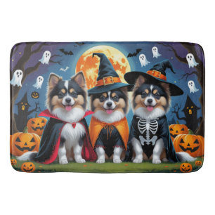 Tapis De Bain Keeshond Chiens Citrouille Halloween Funny