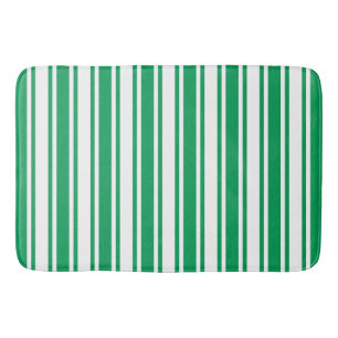 Tapis De Bain Kelly landes de bonbons vertes et blanches