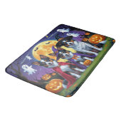 Tapis De Bain Kelpies australiennes Chiens Citrouille Halloween  (Angle)