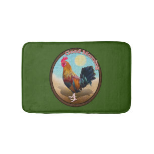 Tapis De Bain Key West - Coq tzigane Good Morning Vintage Oval