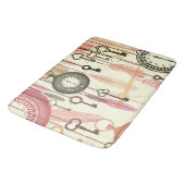 Tapis de bain Keys Clocks and Feathers (Angle)