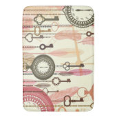 Tapis de bain Keys Clocks and Feathers (devant Vertical)