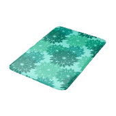 Tapis De Bain Kimono Floral moderne Imprimer, Turquoise, Turquoi (Angle)