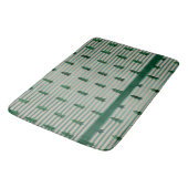 Tapis De Bain KiniArt Green Plaid Arbres (Angle)