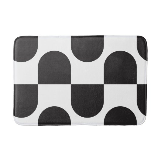 Tapis De Bain Kismet noir & blanc (Devant)