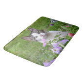 Tapis De Bain Kitty dans le Mat de Bain Petunias (Angle)