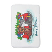Tapis De Bain Kitty et chiot, Happy XMas (Devant (Vertical))