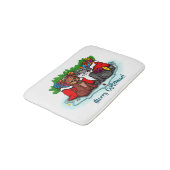 Tapis De Bain Kitty et chiot, Happy XMas (Angle)
