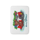 Tapis De Bain Kitty et chiot, Happy XMas (Devant (Vertical))