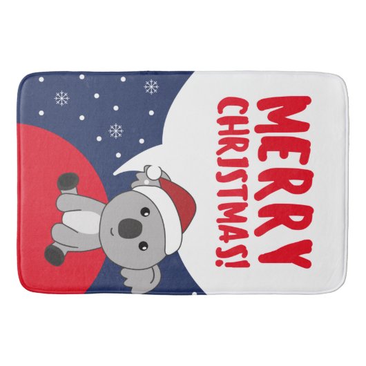Tapis De Bain Koala Noël Neige Animaux d'hiver Koalas Bath Ma (Devant)