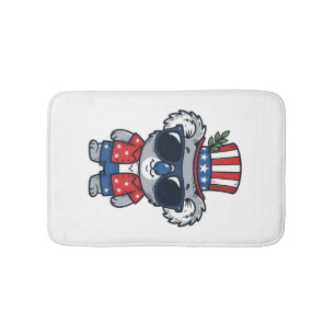 Tapis De Bain Koala patriotique style vintage vectoriel_1