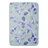 Tapis De Bain Koi bleu et blanc (devant Vertical)