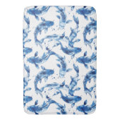 Tapis De Bain Koi indigo shibori (devant Vertical)