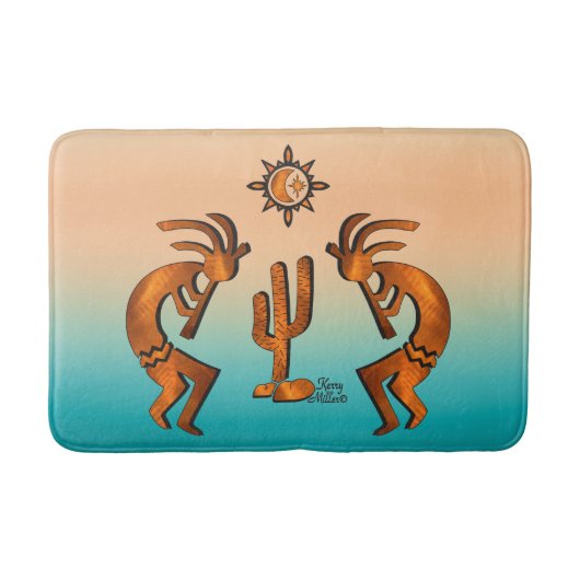 Tapis De Bain Kokopelli Et Cactus (Devant)