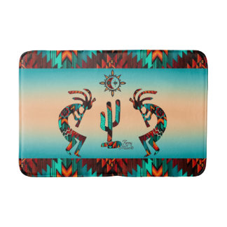 Tapis De Bain Kokopelli Et Cactus