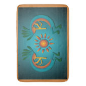 Tapis De Bain Kokopelli Sun Sud-Ouest Turquoise Mat (devant Vertical)