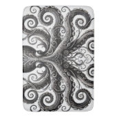 Tapis De Bain Kraken Steampunk Octopus Ornate Black (devant Vertical)