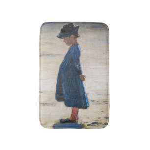 Tapis De Bain Kroyer - Petite fille debout sur Skagen Beach