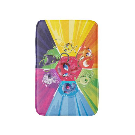 Tapis De Bain Kwamis coloré (Devant (Vertical))