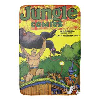 Tapis De Bain La bande dessinée Vintage de Jungle Gorilla