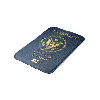 Tapis De Bain La couverture mignonne de passeport détendent et