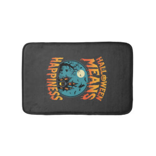 Tapis De Bain La fête d'Halloween signifie bonheur Maison hantée