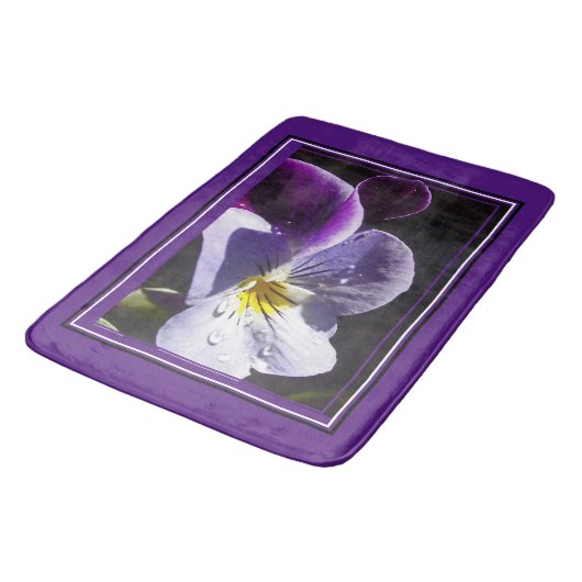 Tapis De Bain La Fleur De Viola Parfaite (Angle)